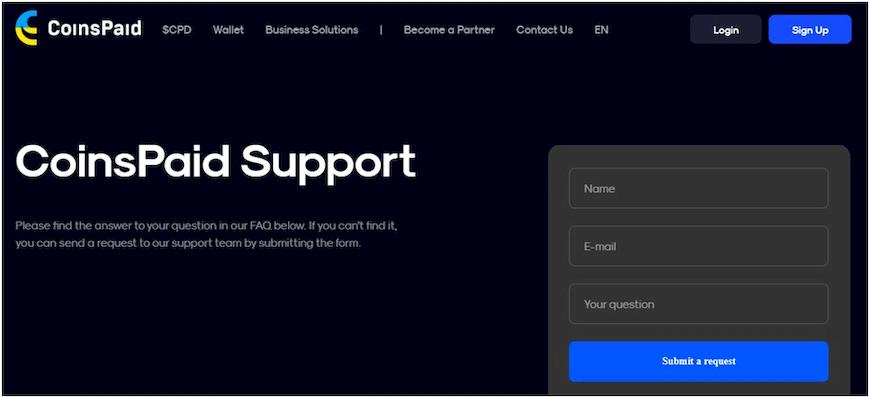 CoinsPaid Support