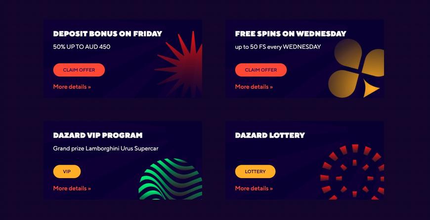 Dazard Casino Promotions