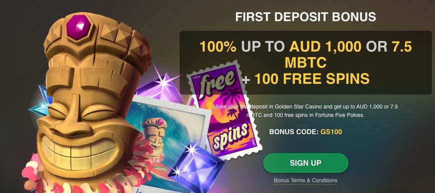 Golden Star Casino Welcome Bonus