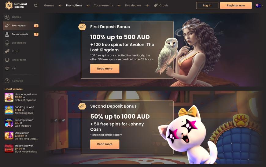 National Casino Welcome Bonus