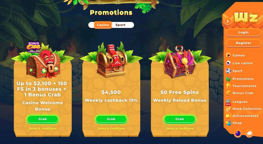 Wazamba Casino Welcome Bonus